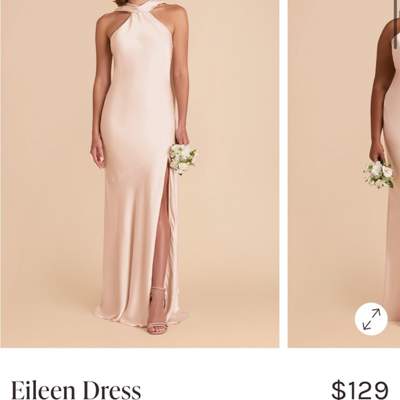 Birdy Grey Champagne Matte Satin Eileen Dress Small - Picture 2 of 4